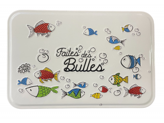 Boîte métal 350g palets nature "poissons faites des bulles"