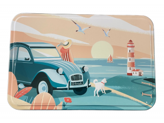 Boîte métal 350g palets nature "2 cv vintage"
