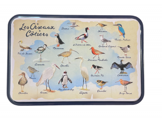 Boîte métal 350g palets nature "oiseaux côtiers"