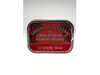 LA BELLE ILOISE SARDINES A LA LUZIENNE AU PIMENT D'ESPELETTE ET JAMBON DE BAYONNE 