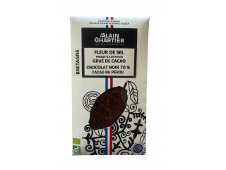 TABLETTE CHOCOLAT NOIR FLEUR DE SEL 
