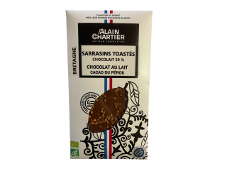 TABLETTE CHOCOLAT AU LAIT SARRASINS TOASTÉS