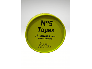 ATELIER DU CUISINIER N°5 TAPAS - PETONCLES ET THON ESCABECHE 