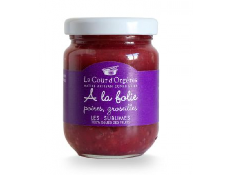 CONFITURE A LA FOLIE (POIRES, GROSEILLES)