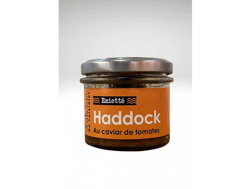 ATELIER DU CUISINIER EMIETTE HADDOCK AU CAVIAR DE TOMATES