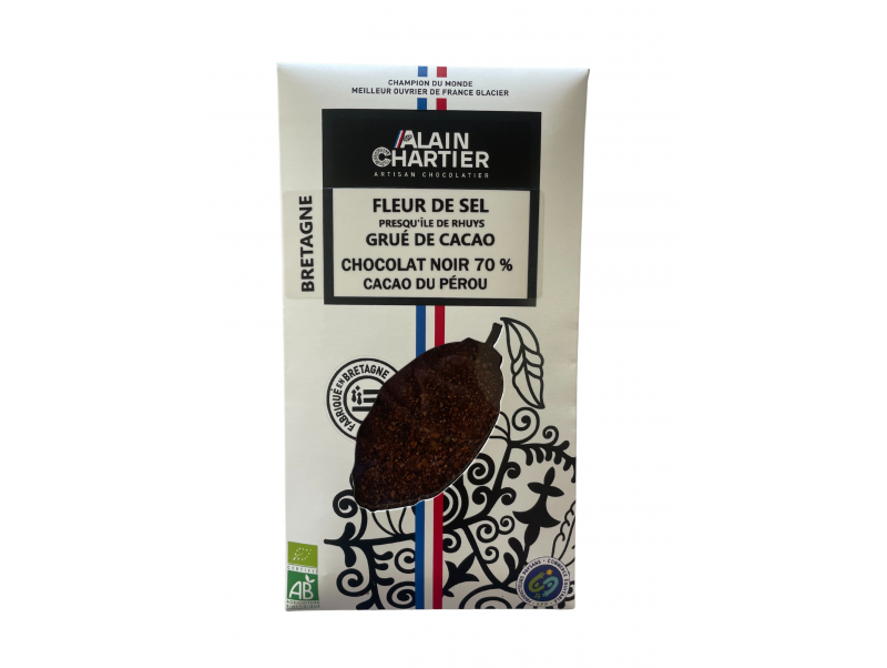 TABLETTE CHOCOLAT NOIR FLEUR DE SEL 