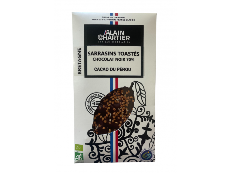 TABLETTE CHOCOLAT NOIR SARRASINS TOASTÉS 