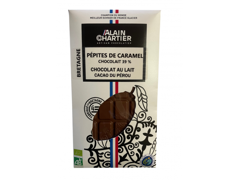 TABLETTE CHOCOLAT AU LAIT PÉPITES DE CARAMEL