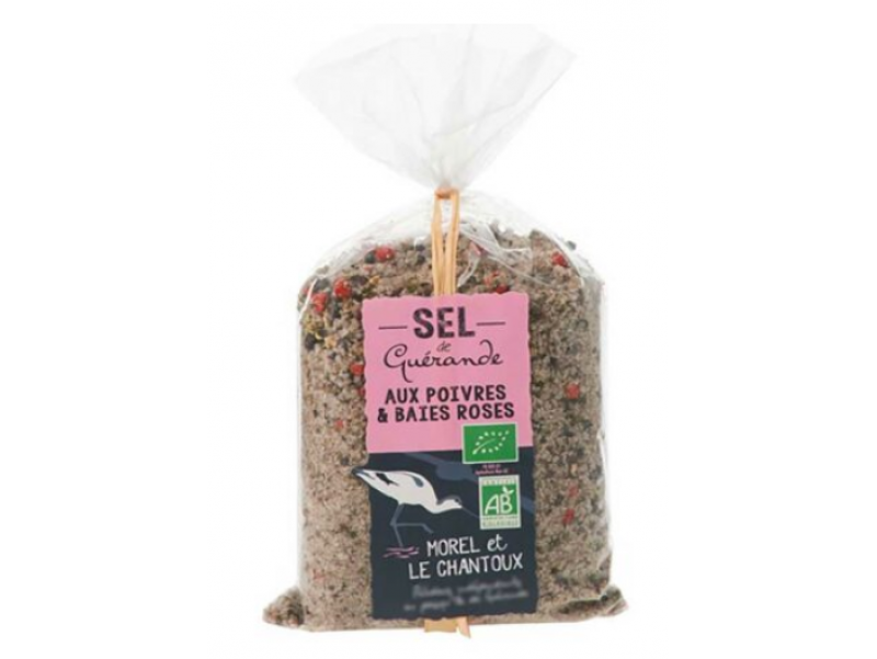 Sel de Guérande IGP aux poivres et baies roses – 250g – Sachet