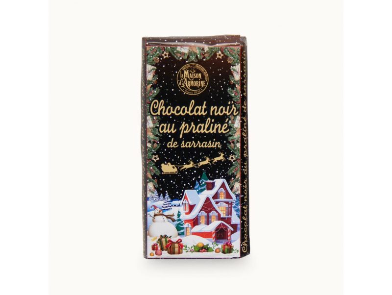 TABLETTE CHOCOLAT NOIR AU PRALINÉ DE SARRASIN 
